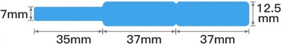 NIIMBOT A2K18638501 Etiketten (rol) 72 x 12.5 mm Blauw 65 stuk(s) Kabeletiketten