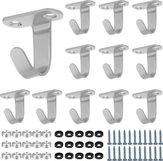 QUARKZMAN 9 stuks bordenhangers, 30 cm roestvrij staal