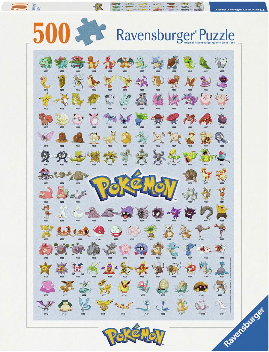 Ravensburger puzzel Pokémon - 500 stukjes