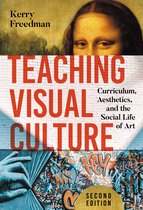 Boekomslag: 'Teaching Visual Culture' door Kerry Freedman, met de Mona Lisa, een bakstenen muur en graffiti.