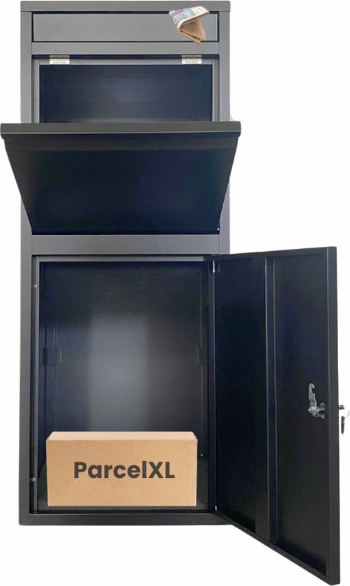 ParcelXL® - Pakketbrievenbus - Pakketbox - Vrijstaand - Brievenbus Hangend - Antraciet - XXL - Post & Pakketten