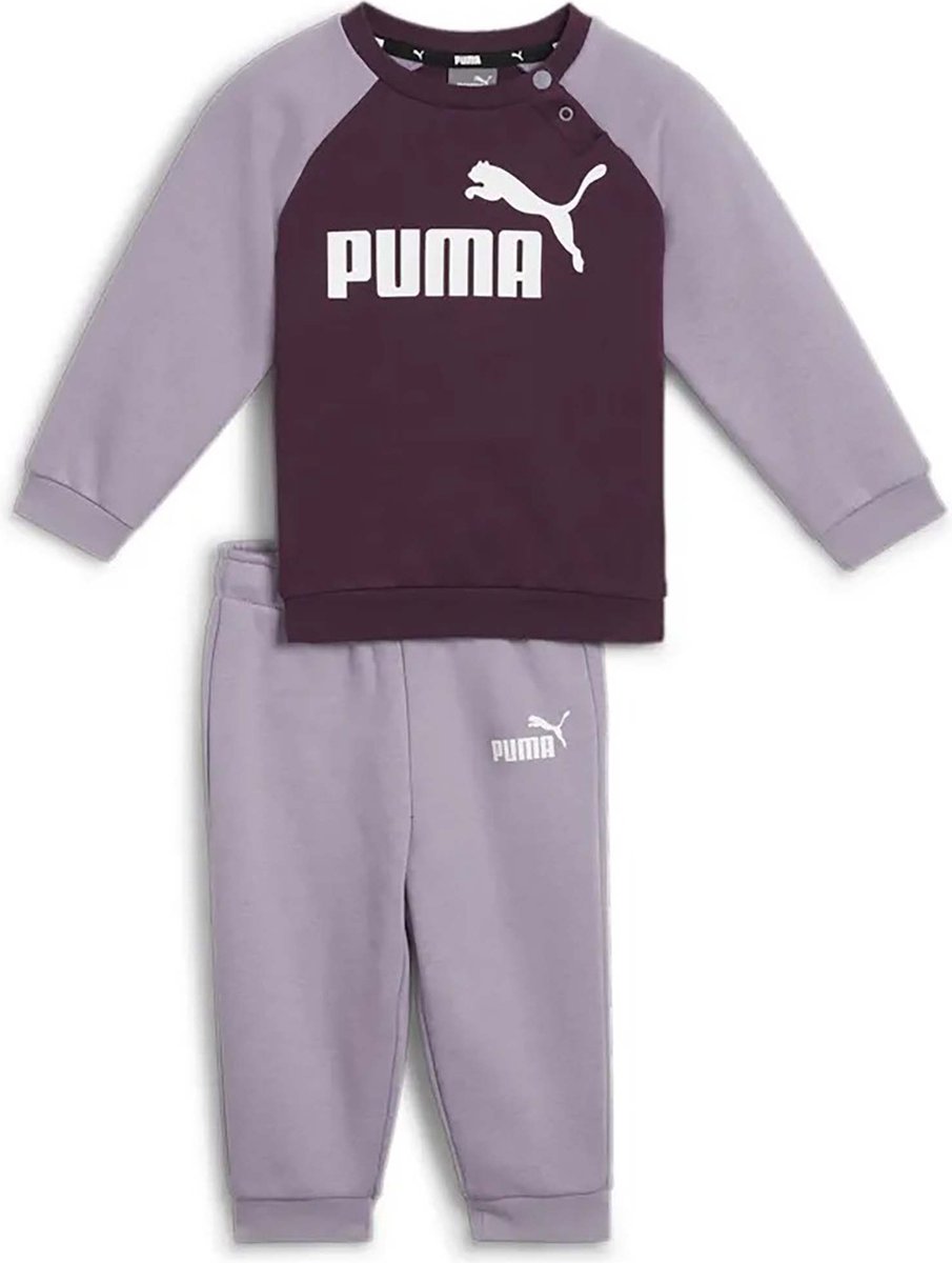 Puma Minicats Ess Raglan Jogger Trainingspakken Fl Streetwear Kind Grijs