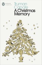 Boekomslag van 'A Christmas Memory' van Truman Capote met een kerstboom versierd met gouden illustraties van zeemeerminnen, engelen en dieren.