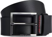 HUGO Cuir Ceinture Geek Sz35 Leather Belt W95 Black Noir