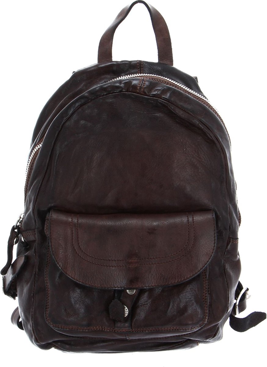 CAMPOMAGGI Leren Vrije tijd rugzak Rugzak Backpack Moro Bruine