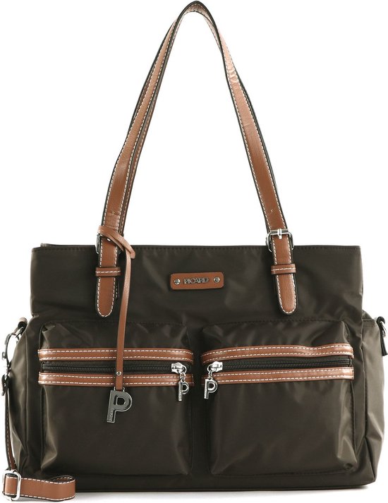 PICARD Sac à épaule Sac à épaule bandoulière Sonja Shopper Cafe Marron foncé