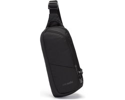 Pacsafe Vibe 150 Sling Crossbody - 2.5 L - Schoudertas - RFID-blokkerend - Anti-diefstal - Beveiligde Reistas - Waterafstotend - Festival Tas - Dubbele Beveiligingsgesp met Snelsluiting - Gerecycled Polyester - Jet Black