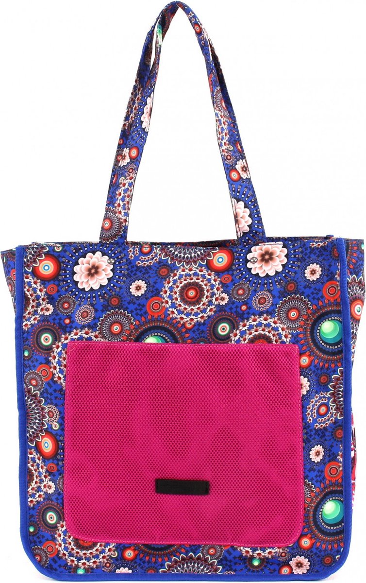 Tamaris Schoudertas Nikky Shopping Bag Multicolor Blauw Veelkleurig