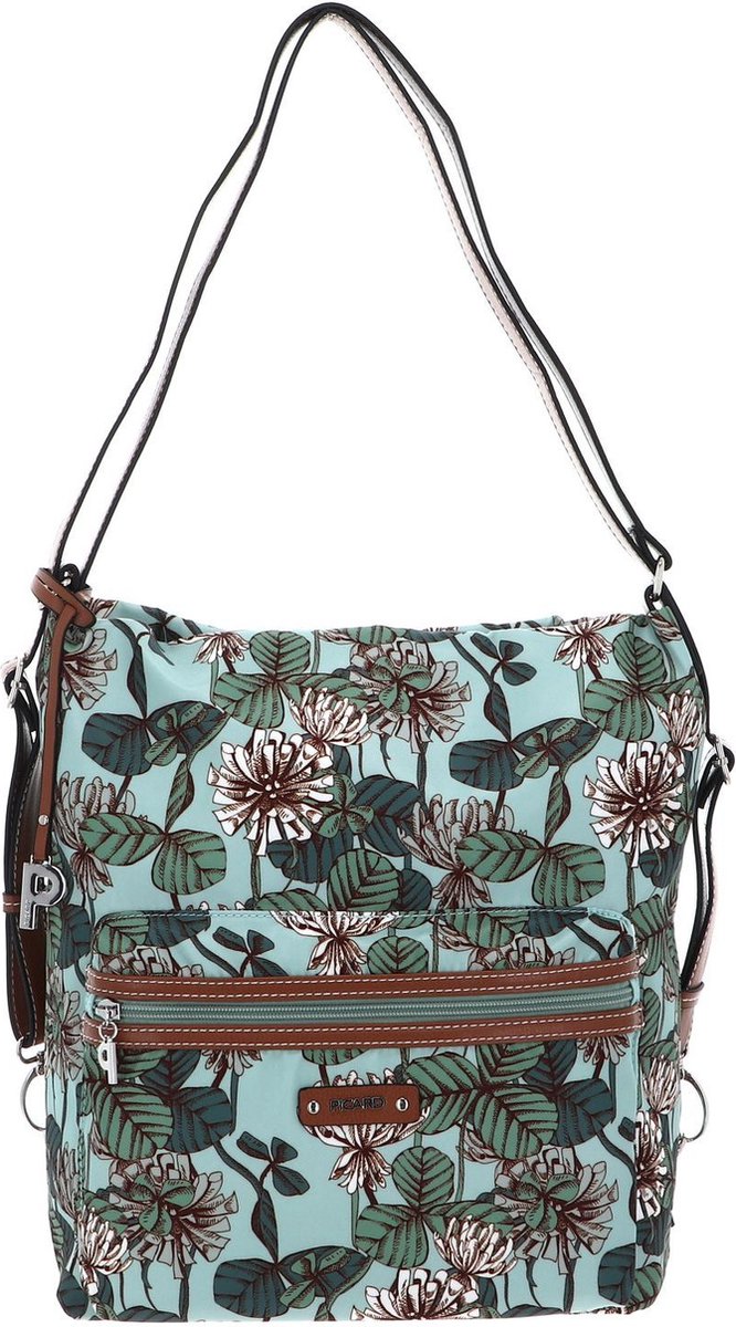 PICARD Schoudertas Rugzak Sonja Backpack and Shoulderbag Flowerbed Turquoise