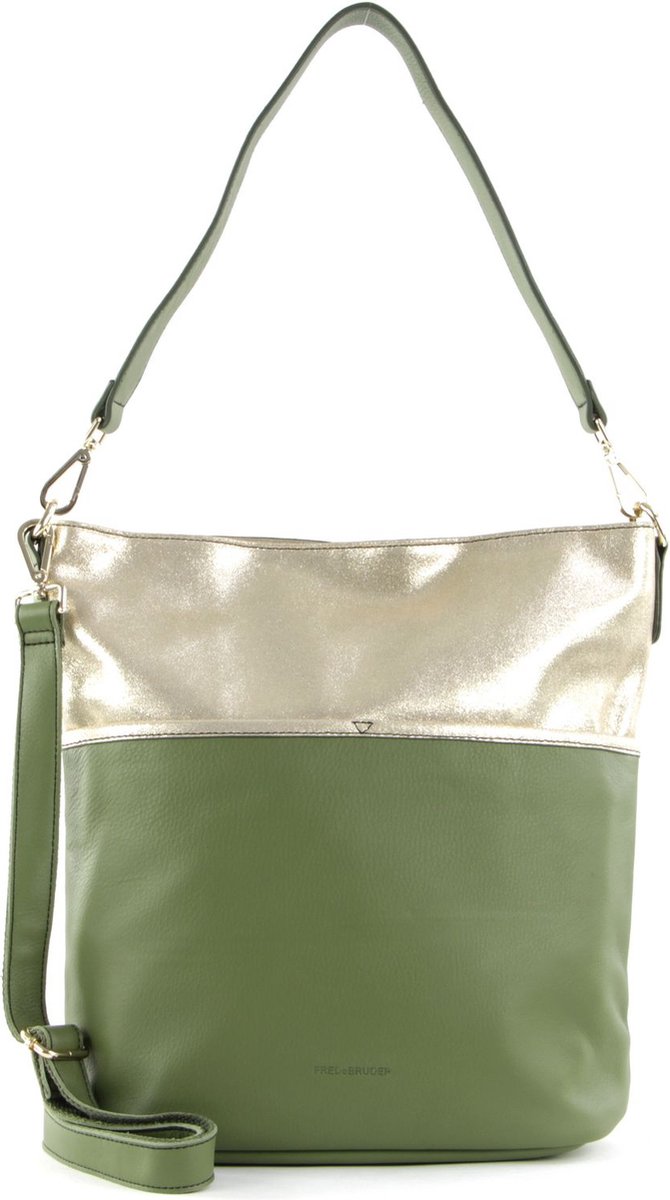 FREDsBRUDER Leren Schoudertas Summer Sparkle Collection Beachbabe Bag Matcha Green Groene Veelkleurig