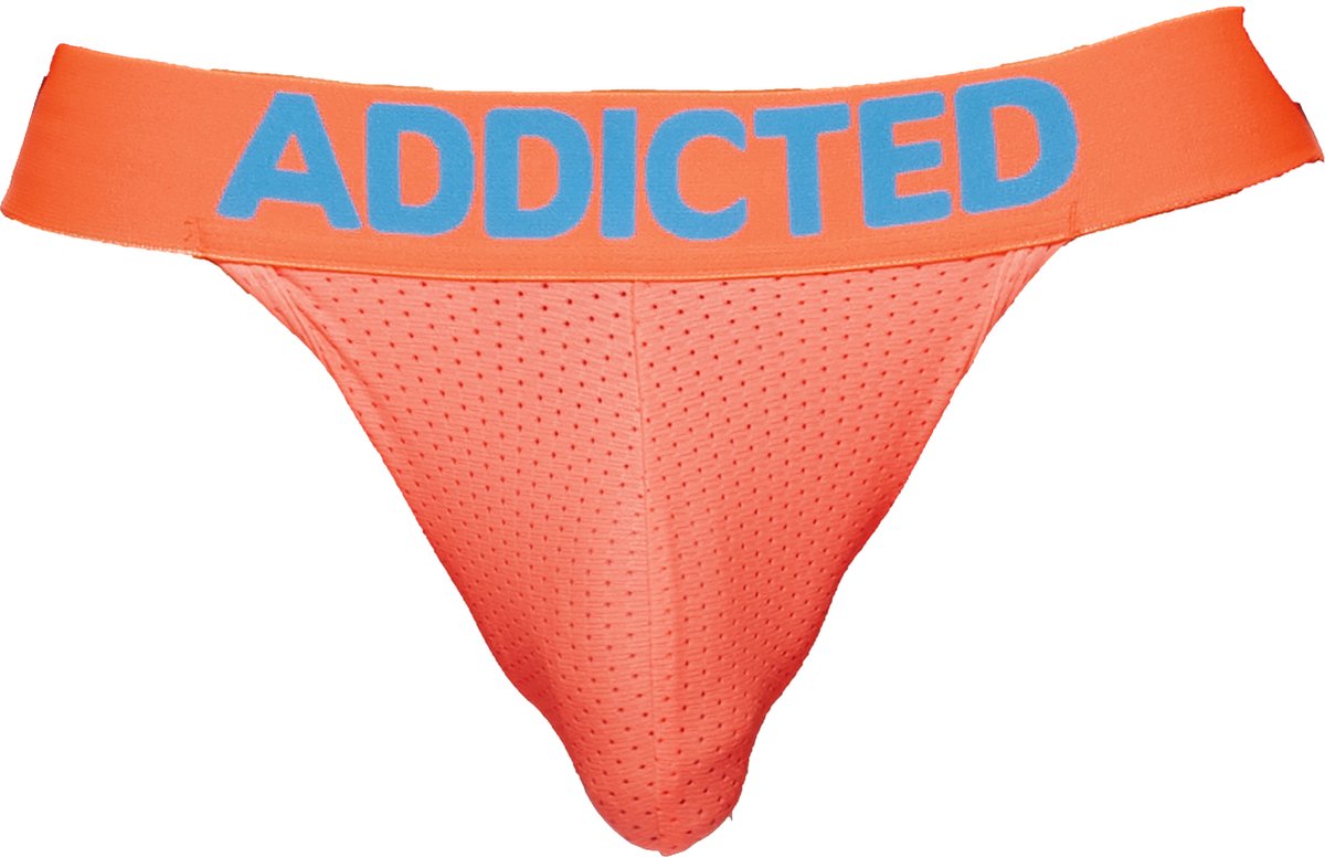 Goedkoopste ADDICTED Ring Up Neon Mesh Jockstrap Orange - MAAT M - Heren Ondergoed - Jockstrap voor Man - Mannen Jock