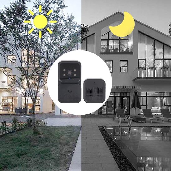 Smart Video Deurbel Camera Draadloos - Met Draadloze Gong - WiFi Beveiligingscamera's voor Thuis - Intercom met Tweeweg Audio en Nachtzicht . van Securepoint — afbeelding 3