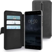 Azuri walletcase met magnetische sluiting - zwart - voor Nokia 5