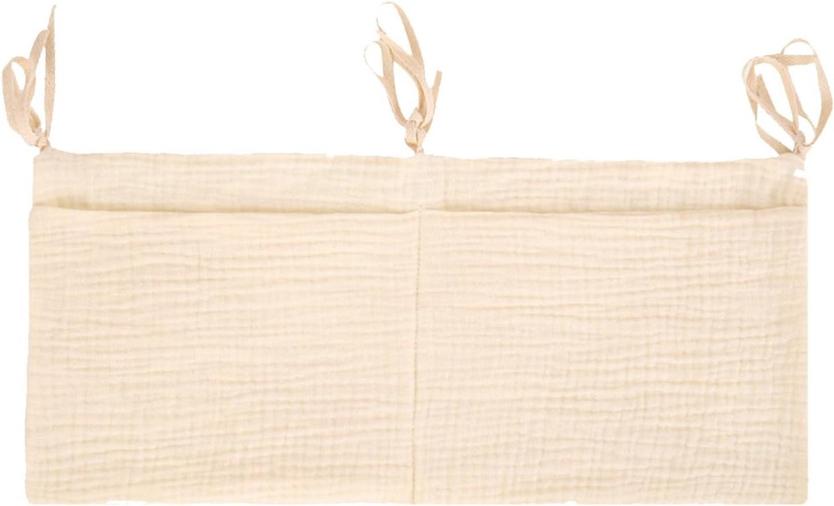 Babybedorganizer opbergtas omranding bedtas kinderkamer beige .