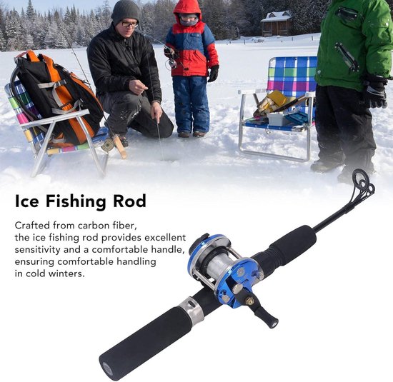Ice Fishing Rod And Reel Combo Complete Kits, 56cm Ice Fishing Pole, 10 Ice Fishing Hook, Fish Spoon, Winter Ice Fishing Tackle Set Fishing Rods Kit For Outdoor Fishing, Rods - Canada - View #6