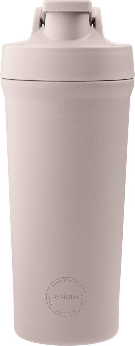 Aya & Ida - shaker bottle - drinkfles - sport - fitness - shakebeker - 750ml - soft rose