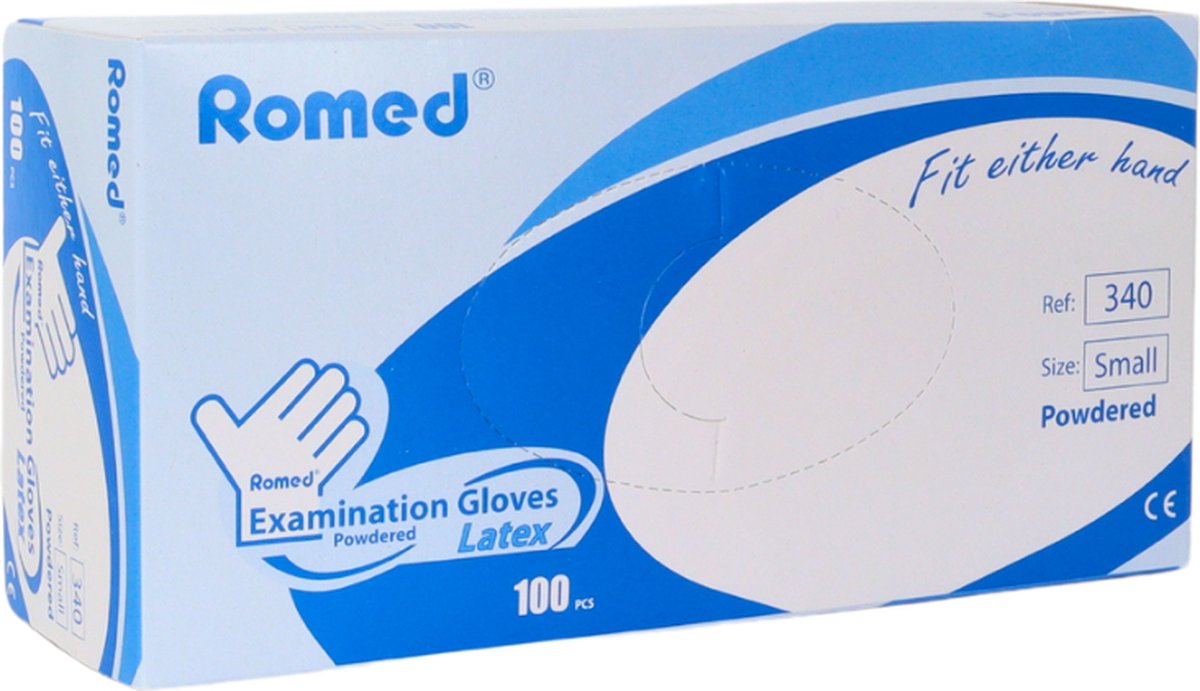 Goedkoopste Romed Latex handschoenen gepoederd - Set van 10 doosjes XL Romed