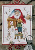Permin borduurpakket adventskalender kerstman om te borduren 34-8267