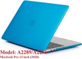 Macbook Case Hoes - Hard Cover voor Macbook Pro 13 inch 2020 A2289 - A2251 - A2338 M1 - Laptop Cover - Matte Licht Blauw