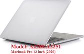 Macbook Pro 13 inch 2020 A2289 - A2251 - A2338 M1 - Mat Transparant