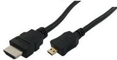 HDMI naar Micro HDMI met Ethernet Kabel 2 Meter - Zwart