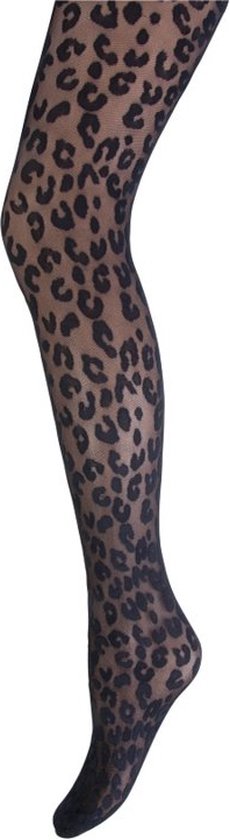 Marianne collants Leopard art.30036 Zwart