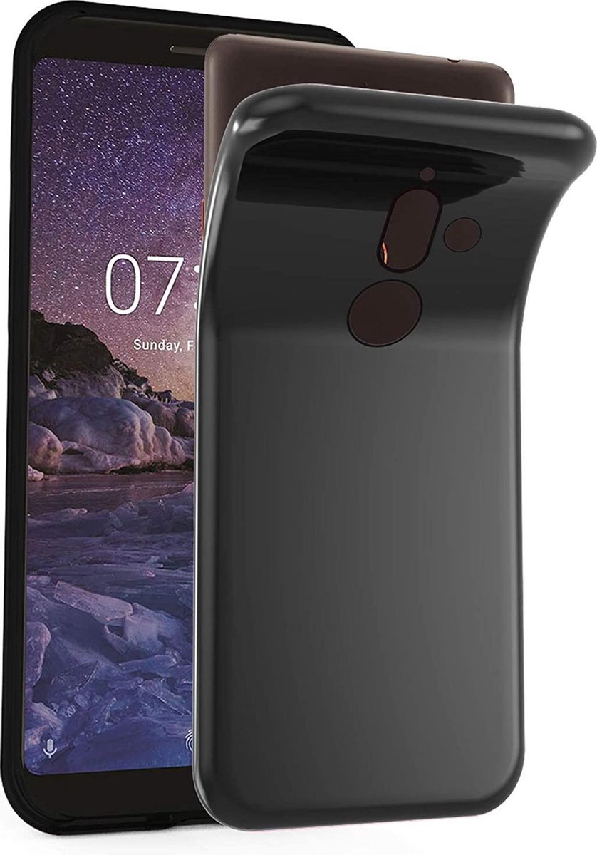 Silicone hoesje Geschikt voor: Nokia 7 Plus - zwart