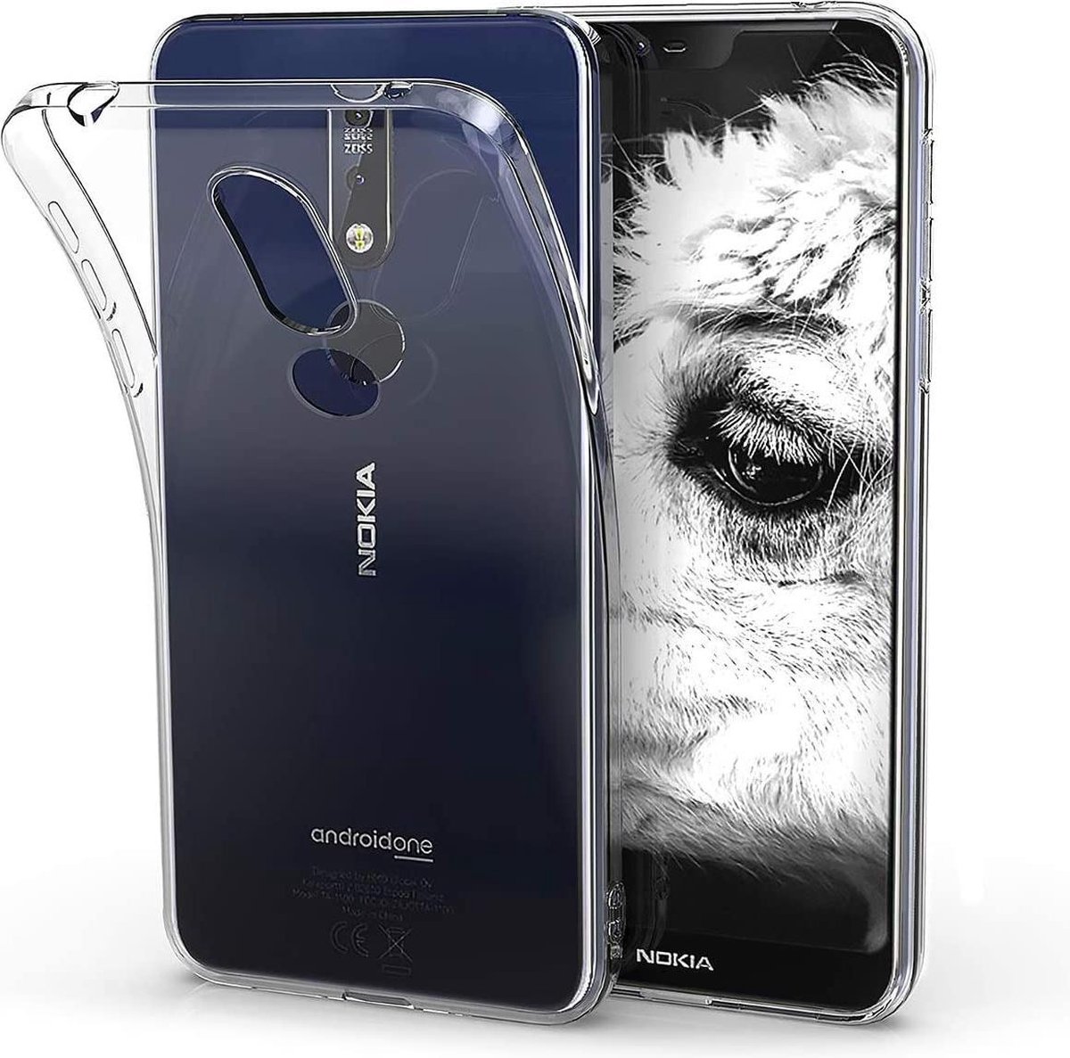 Silicone hoesje Geschikt voor: Nokia 7.1 - transparant