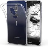 Silicone hoesje Geschikt voor: Nokia 7.1 -  transparant