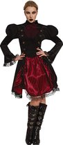 Fiestas Guirca Jurk Gothic Dames Polyester Zwart/rood Maat 36/38