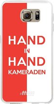 6F hoesje - geschikt voor Samsung Galaxy S6 -  Transparant TPU Case - Feyenoord - Hand in hand, kameraden #ffffff
