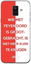 6F hoesje - geschikt voor Samsung Galaxy A6 (2018) -  Transparant TPU Case - Feyenoord - Grootgebracht #ffffff