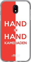 6F hoesje - geschikt voor Samsung Galaxy J7 (2017) -  Transparant TPU Case - Feyenoord - Hand in hand, kameraden #ffffff