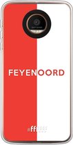 6F hoesje - geschikt voor Motorola Moto Z Force -  Transparant TPU Case - Feyenoord - met opdruk #ffffff