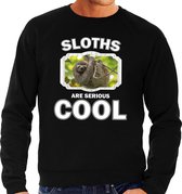 Dieren luiaards sweater zwart heren - sloths are serious cool trui - cadeau sweater luiaard/ luiaards liefhebber XL