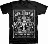 Johnny Cash Heren Tshirt -XL- Music Rebel Zwart