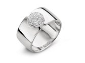 Velini Jewels -R6340W Ring -925 Zilver gerodineerd -Cubic Zirkonia