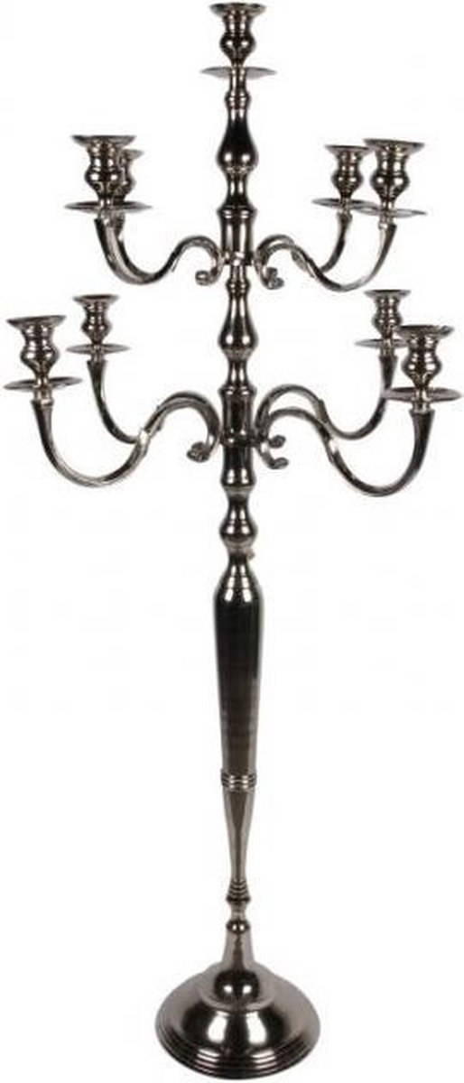 Baroque - Kandelaar - Kandelaar 9-Arms 182 cm - Zilver - Aluminium - 182x80x80 - Aluminium