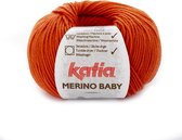 Katia Merino Baby - 49 oranje - 50 gr. = 165 m.