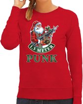 Foute Kerstsweater / Kersttrui 1,5 meter punk rood voor dames - Kerstkleding / Christmas outfit XS