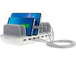 4smarts Universeel 60W Docking Oplaad Station 7 Poorts USB + USB-C Wit