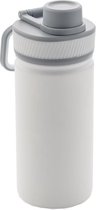 Xd Collection Drinkfles 20 Cm 0,55 Liter Staal/siliconen Wit