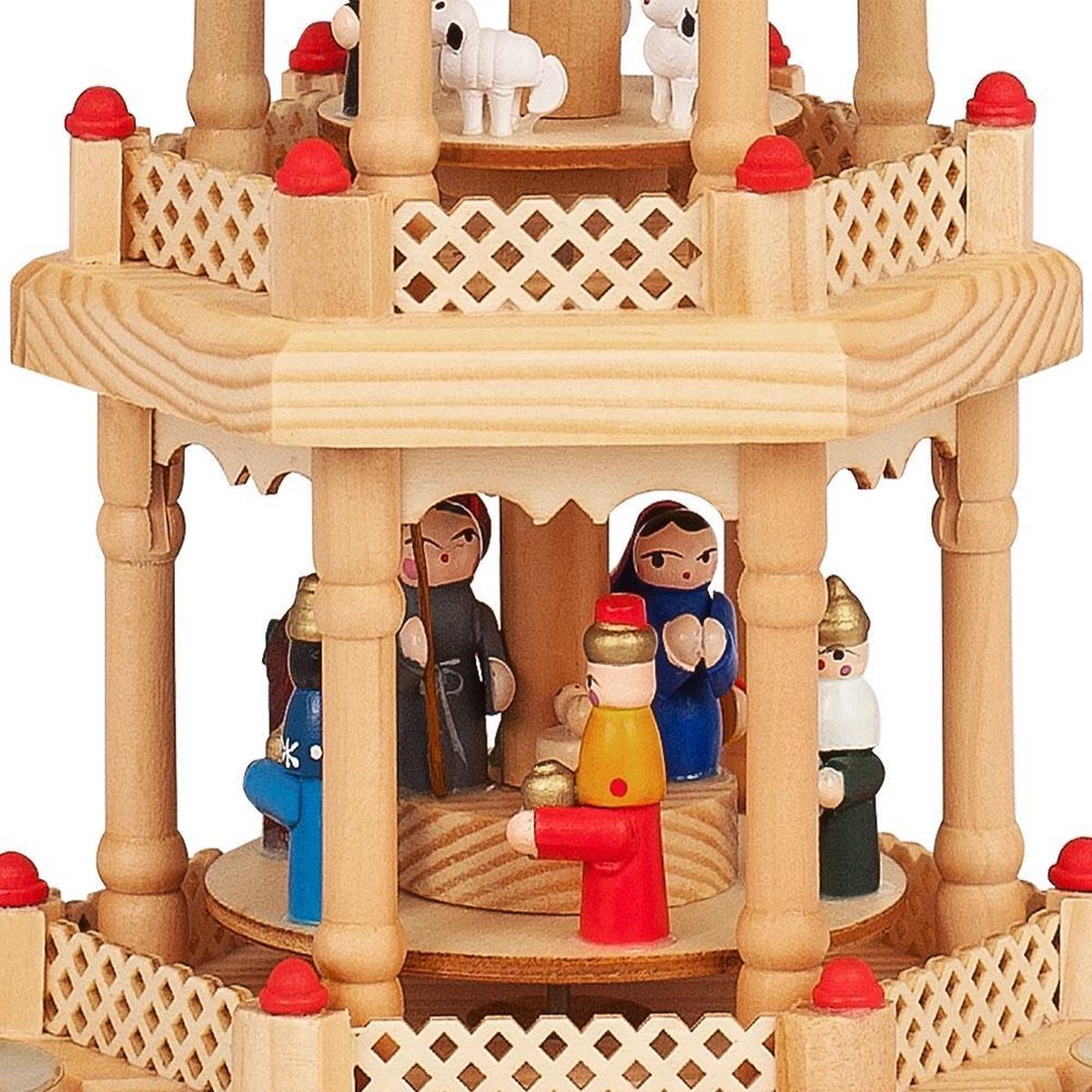 Pyramide de Noël en bois 31 cm, Noël