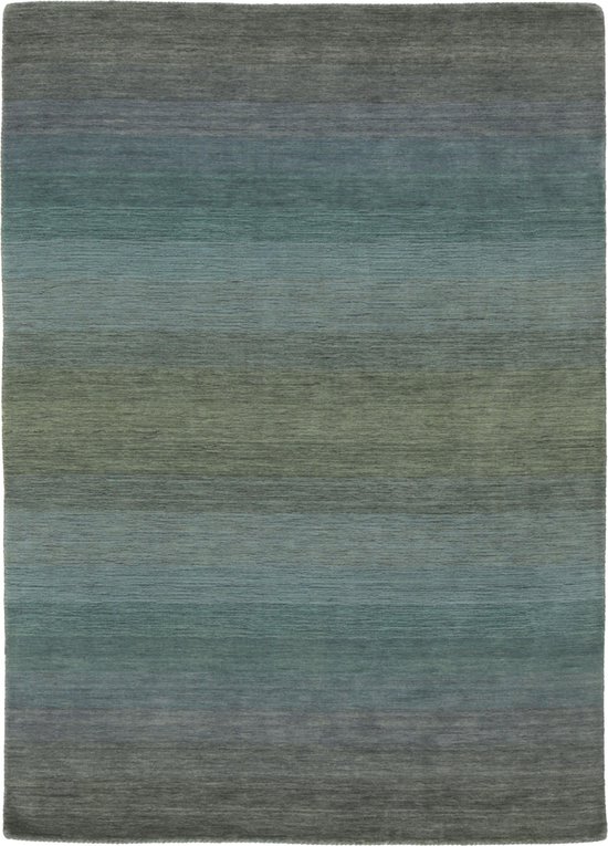 Panorama Grey Blue Vloerkleed - 80x300  - Rechthoek - Laagpolig Tapijt - Modern - Meerkleurig