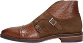 SUB55 Heren gespschoenen Gekleed Hoog - cognac - Maat 45