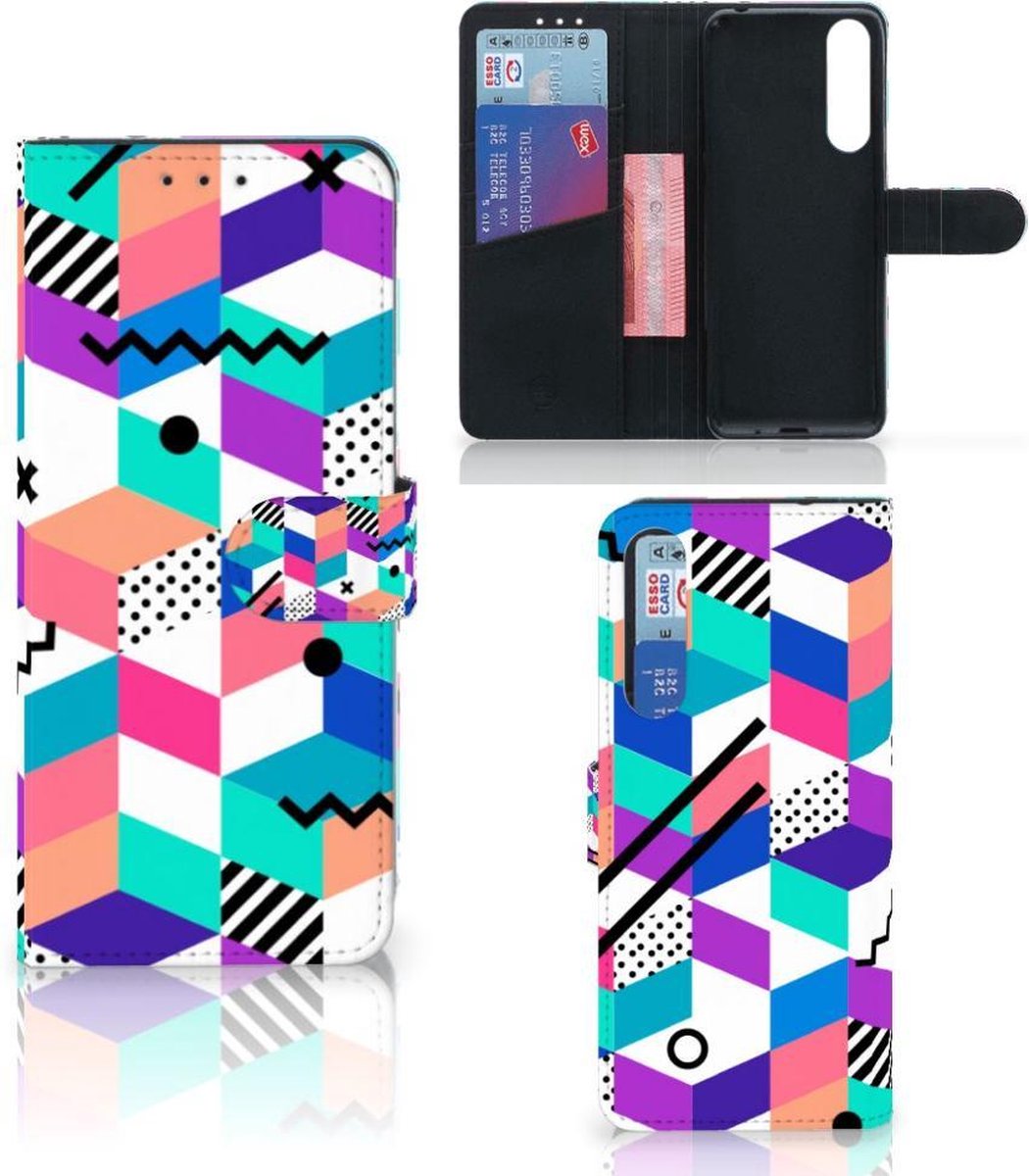 Sony Xperia 1 II Book Case Blokken Kleurrijk