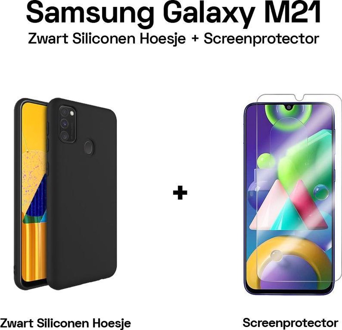 HGA Telefoonhoesje - Back Cover - Geschikt Voor Samsung Galaxy M21 - Zwart