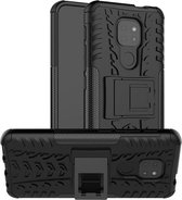 Cazy Motorola Moto G9 Play hoesje - Rugged Hybrid - zwart