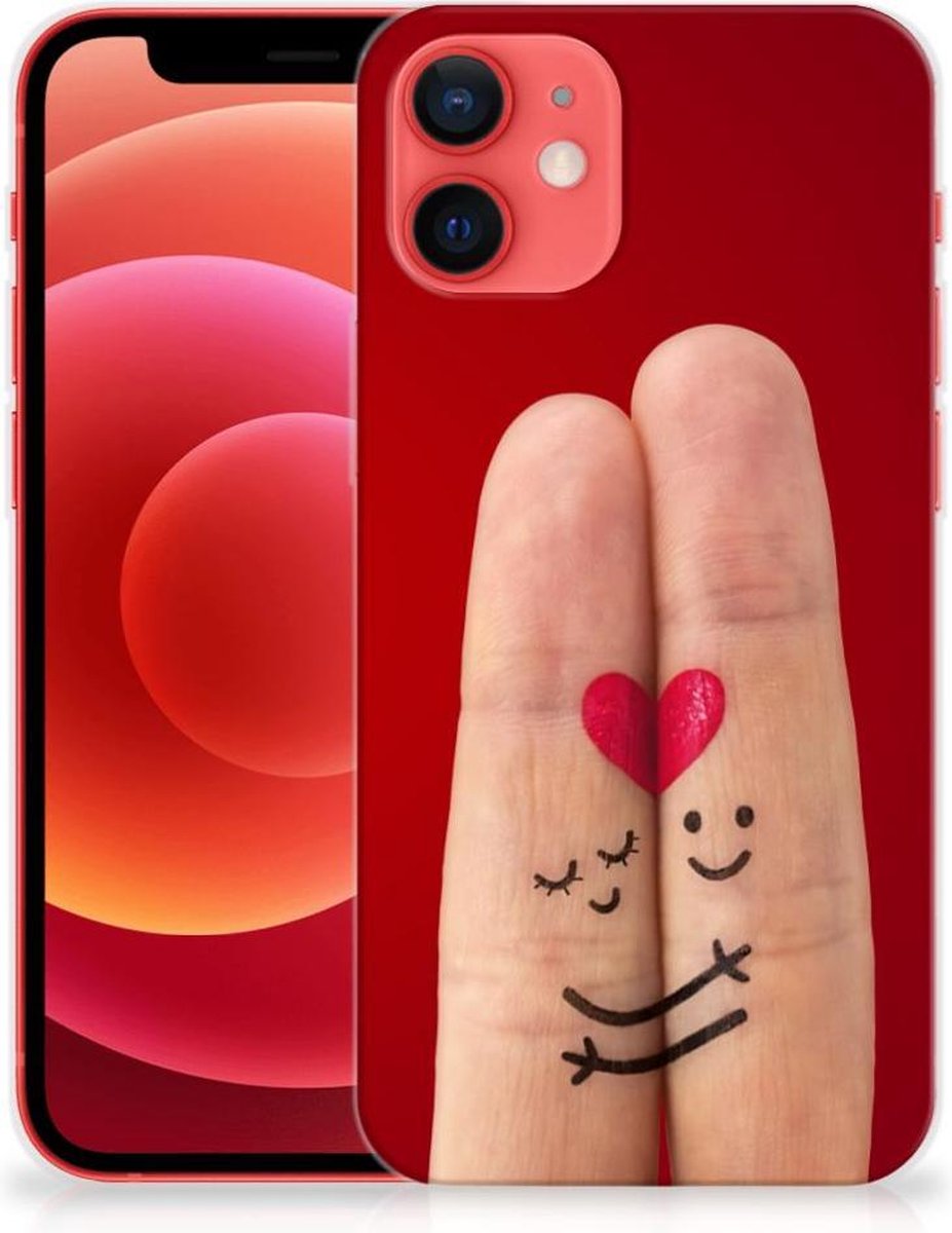 iPhone 12 Mini Silicone Back Cover Liefde - Origineel Romantisch Cadeau