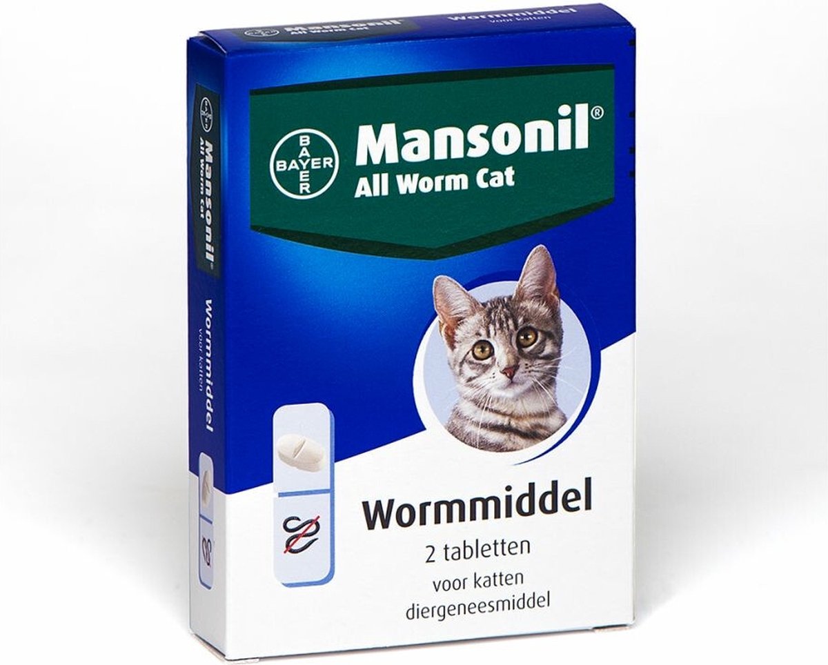 Mansonil All Worm Cat Ontworming – Kat – 2 Tabletten